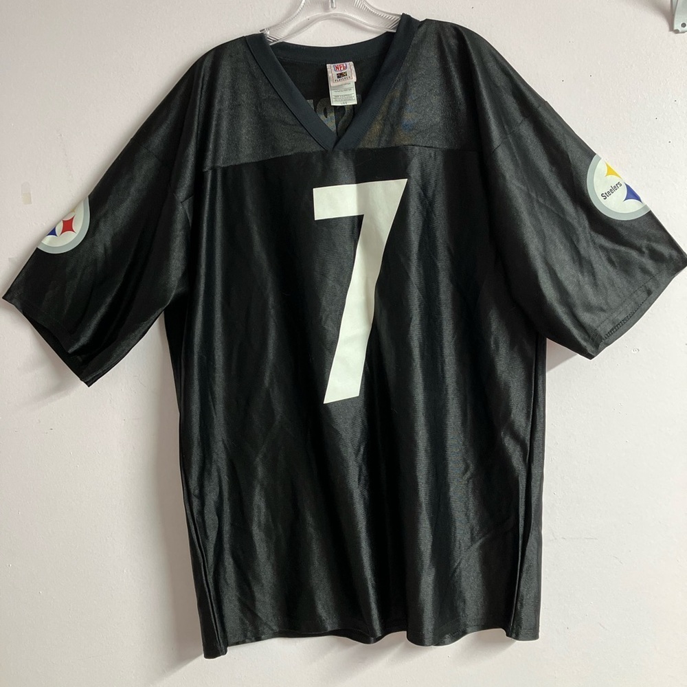 Pittsburgh Steelers #7 Roethlisberger Men’s Football Jersey, Large, Black/Gold